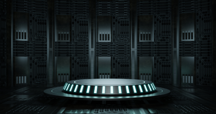 futuristische Bühne