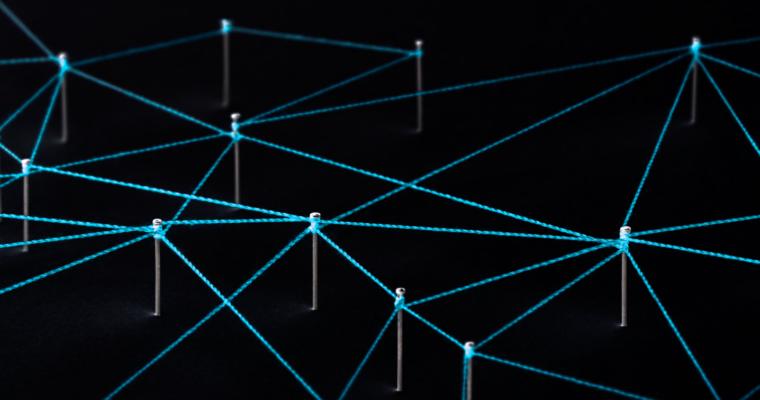 Netzwerk aus verbundenen Punkten