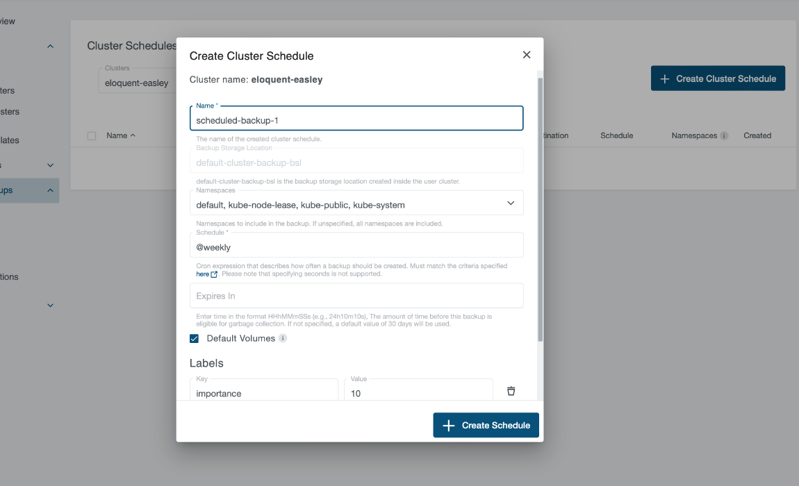 Screenshot der Kubermatic Kubernetes-Plattform AI-Anwendung