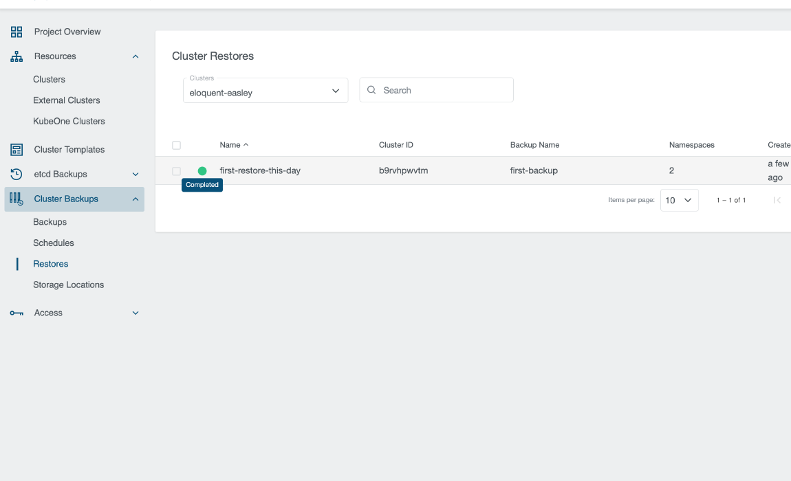 Screenshot der Kubermatic Kubernetes-Plattform AI-Anwendung