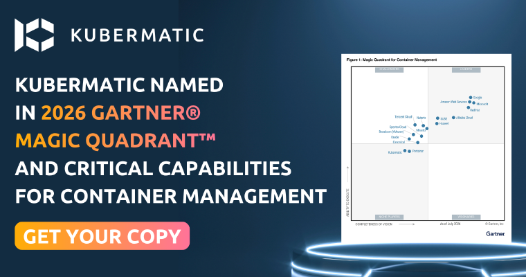Kubermatic wurde im Gartner® Magic Quadrant™ 2026 und in den „Critical Capabilities“ für das Container-Management aufgeführt